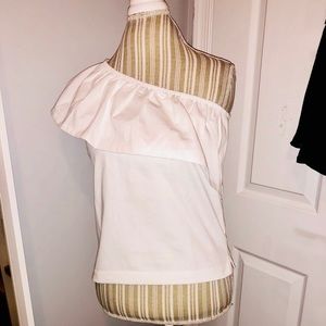 J crew White asymmetrical white shirt